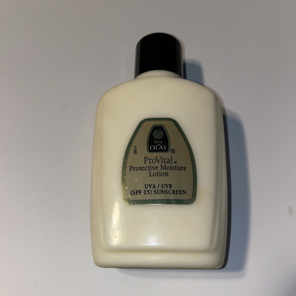 Vintage Original Oil of Olay- ProVital Protective Lotion Bottle UVA/UVB 4 Oz